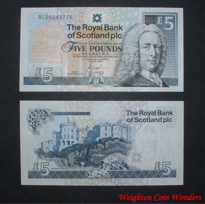 2005 Royal Bank of Scotland Plc £5 – Royal College of Surgeons - Click Image to Close